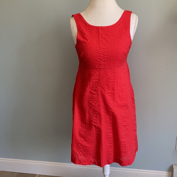 J. Crew Dresses & Skirts - J. Crew Red Dress; Buttons Down in Back